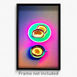 Pixel Art Poster - Uncommon Pastel De Nata (8 Bit Psychedelic Video Game Print)