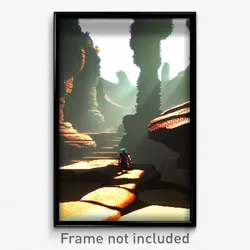 Pixel Art Poster - Great Badland (8 Bit Psychedelic Trippy Video Game Print)