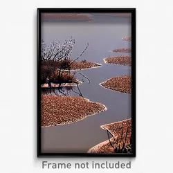 Pixel Art Poster - Barren Wetland (8 Bit Psychedelic Trippy Video Game Print)