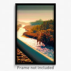 Pixel Art Poster - Dry Ditch (8 Bit Psychedelic Trippy Weird Video Game Print)