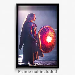 Pixel Art Poster - Flawless Shield (8 Bit Psychedelic Trippy Video Game Print)