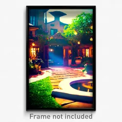 Pixel Art Poster - Unimaginable Yard (8 Bit Psychedelic Trippy Video Game Print)
