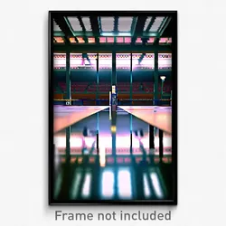 Pixel Art Poster - Reflecting Court (8 Bit Psychedelic Trippy Video Game Print)