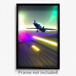 Pixel Art Poster - Different Landing (8 Bit Psychedelic Trippy Video Game Print)