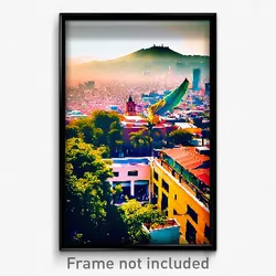 Pixel Art Poster - All Over The Place Mexico City (8 Bit Video Game Print)