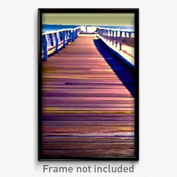 Pixel Art Poster - Empty Boardwalk (8 Bit Psychedelic Trippy Video Game Print)