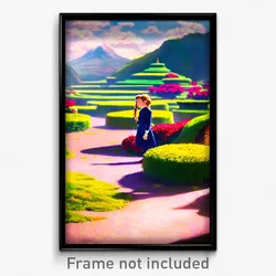Pixel Art Poster - Bountiful Esplande (8 Bit Psychedelic Video Game Print)
