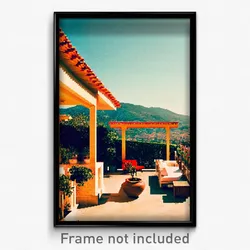 Pixel Art Poster - Rare Terrace (8 Bit Psychedelic Trippy Video Game Print)