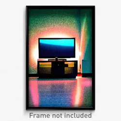 Pixel Art Poster - Clear Television (8 Bit Psychedelic Trippy Video Game Print)