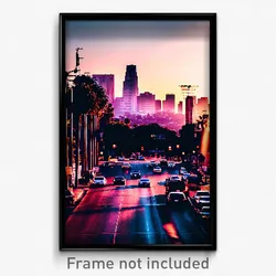Pixel Art Poster - Gracious Los Angeles (8 Bit Psychedelic Video Game Print)