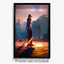 Pixel Art Poster - Treasured Remnant (8 Bit Psychedelic Trippy Video Game Print)