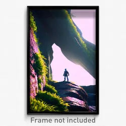 Pixel Art Poster - Humble Gorge (8 Bit Psychedelic Trippy Video Game Print)