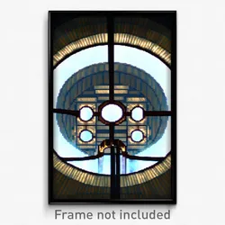 Pixel Art Poster - Circular Portcullis (8 Bit Psychedelic Video Game Print)