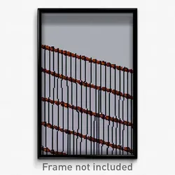Pixel Art Poster - Wire Frame Glitchy Court (8 Bit Psychedelic Video Game Print)