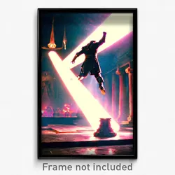 Pixel Art Poster - Ancient Gambit (8 Bit Psychedelic Trippy Video Game Print)