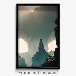 Pixel Art Poster - Cavernous Protectorate (8 Bit Psychedelic Video Game Print)