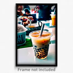Pixel Art Poster - Remarkable Bubble Tea (8 Bit Psychedelic Video Game Print)