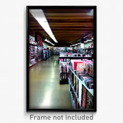 Pixel Art Poster - Pleasant Vinyl Store (8 Bit Psychedelic Video Game Print)