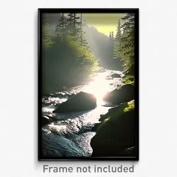 Pixel Art Poster - Acclaimed Brook (8 Bit Psychedelic Trippy Video Game Print)