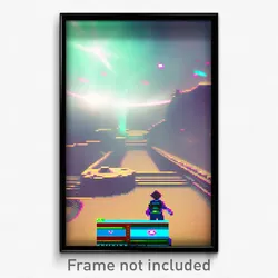 Pixel Art Poster - Infinite Video Game (8 Bit Psychedelic Video Game Print)