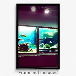 Pixel Art Poster - Spotted Aquarium (8 Bit Psychedelic Trippy Video Game Print)