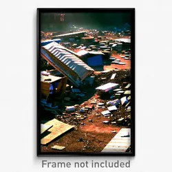 Pixel Art Poster - Lonely Dump (8 Bit Psychedelic Trippy Weird Video Game Print)