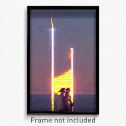 Pixel Art Poster - Smoggy Firth (8 Bit Psychedelic Trippy Video Game Print)