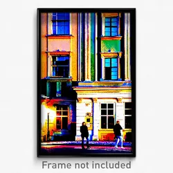 Pixel Art Poster - Candid Swedish Architecture (8 Bit Video Game Print)