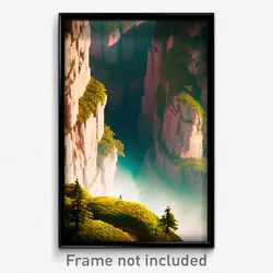 Pixel Art Poster - Agile Valley (8 Bit Psychedelic Trippy Video Game Print)