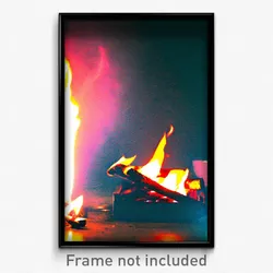 Pixel Art Poster - Homely Fire (8 Bit Psychedelic Trippy Weird Video Game Print)