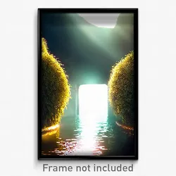 Pixel Art Poster - Smooth Watering Hole (8 Bit Psychedelic Video Game Print)