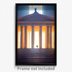 Pixel Art Poster - Monumental Treasury (8 Bit Psychedelic Video Game Print)