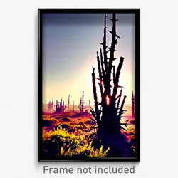 Pixel Art Poster - Thorny Heath (8 Bit Psychedelic Trippy Video Game Print)
