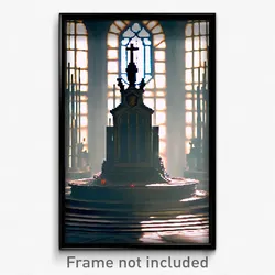 Pixel Art Poster - Valuable Sepulchre (8 Bit Psychedelic Video Game Print)