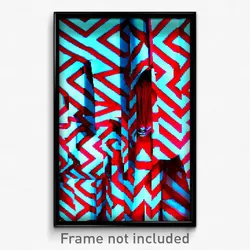 Pixel Art Poster - Zigzag Visage (8 Bit Psychedelic Trippy Video Game Print)