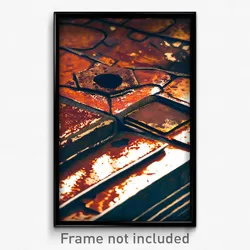 Pixel Art Poster - Rusty Tile (8 Bit Psychedelic Trippy Weird Video Game Print)