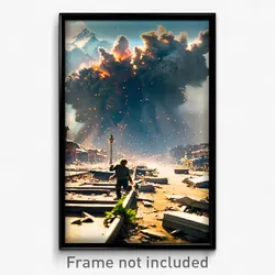 Pixel Art Poster - Outstanding Earthquake (8 Bit Psychedelic Video Game Print)