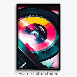 Pixel Art Poster - Advanced Vinyl Record (8 Bit Psychedelic Video Game Print)