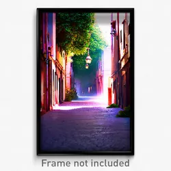 Pixel Art Poster - Zealous Alley (8 Bit Psychedelic Trippy Video Game Print)