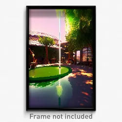 Pixel Art Poster - Rare Watering Hole (8 Bit Psychedelic Video Game Print)