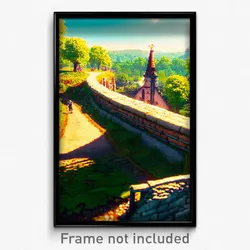 Pixel Art Poster - Elderly Vale (8 Bit Psychedelic Trippy Video Game Print)