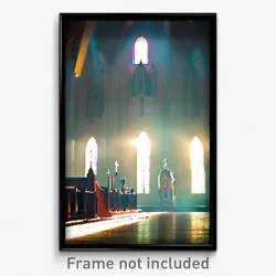 Pixel Art Poster - Polished Church (8 Bit Psychedelic Trippy Video Game Print)
