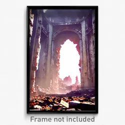 Pixel Art Poster - Dizzying Ruin (8 Bit Psychedelic Trippy Video Game Print)