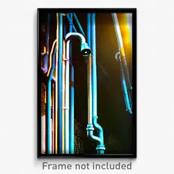 Pixel Art Poster - Noted Pipes (8 Bit Psychedelic Trippy Weird Video Game Print)
