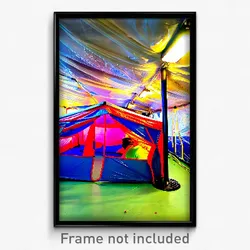 Pixel Art Poster - Plastic Tent (8 Bit Psychedelic Trippy Video Game Print)