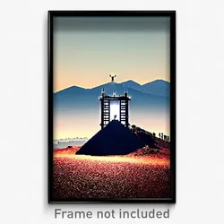 Pixel Art Poster - Rundown Summit (8 Bit Psychedelic Trippy Video Game Print)