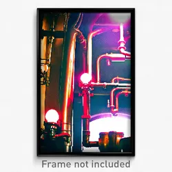 Pixel Art Poster - Antique Pipes (8 Bit Psychedelic Trippy Video Game Print)