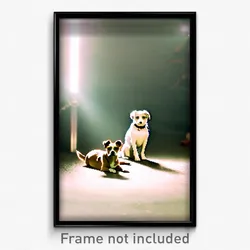 Pixel Art Poster - Subtle Dog (8 Bit Psychedelic Trippy Weird Video Game Print)