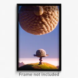Pixel Art Poster - Spherical Staith (8 Bit Psychedelic Trippy Video Game Print)
