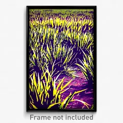 Pixel Art Poster - Acclaimed Grass (8 Bit Psychedelic Trippy Video Game Print)